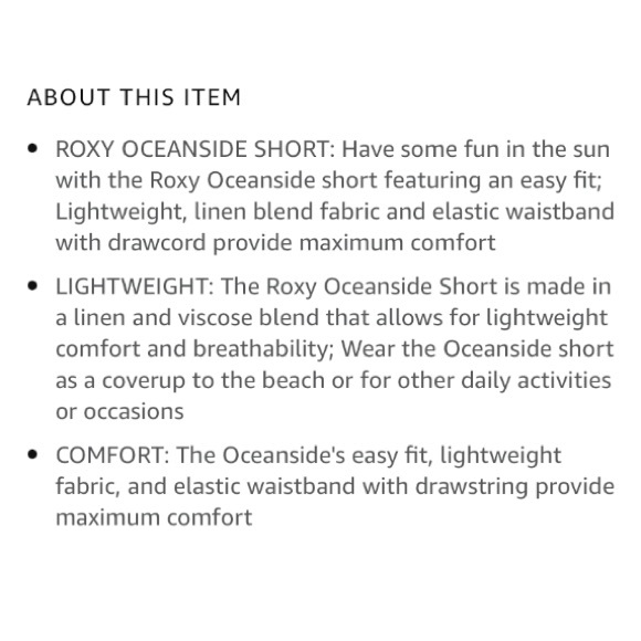 ROXY Orange Linen Blend Oceanside Beach Shorts Large ARJNS03007 NLE0 - Picture 3 of 14